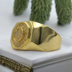 Kavin Gold Polish Mens Ring
