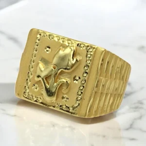 Golden Drift Micro Gold Plated Ring